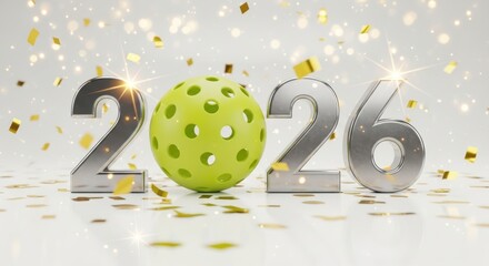 Pickleball 2026 New Year Concept — Sport and Celebration