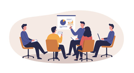 Team collaboration in modern office setting with colleagues sharing insights