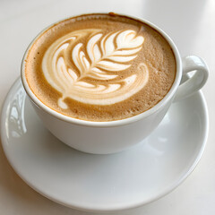 Perfect Latte Art Top View