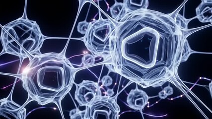 Abstract visualization of neural network connections and brain activity. - Powered by Adobe