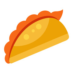 Vector of calzone on white background