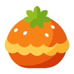 Vector of chicken parmesan on white background