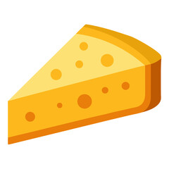Vector of parmesan on white background
