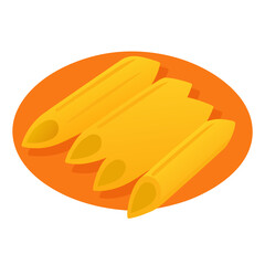 Vector of penne on white background