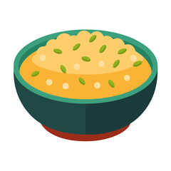 Vector of risotto on white background