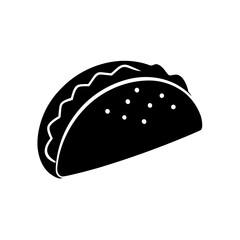  taco silhouette vector illustration