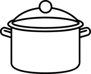 Saucepan Outline Color Vector