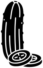 fresh illustration green silhouette healthy logo cucumber icon vegetable outline food organic diet ingredient raw freshness ripe vegetarian health shape women vector graphic background