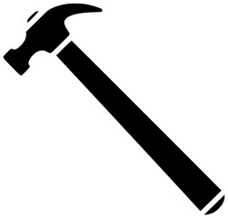 hammer illustration construction silhouette industry logo equipment icon tools outline engineer tool industrial template worker holiday labour international banner shape to vector graphic background