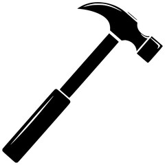 hammer illustration construction silhouette industry logo equipment icon tools outline engineer tool industrial template worker holiday labour international banner shape to vector graphic background
