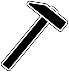 hammer illustration construction silhouette industry logo equipment icon tools outline engineer tool industrial template worker holiday labour international banner shape to vector graphic background