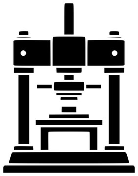 black industrial press machine clip art preview