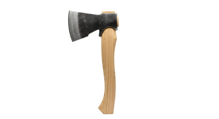 Sharp steel axe with wooden handle ready for impactful chopping and wilderness survival tasks