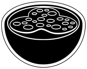 fruit illustration food silhouette passion logo fresh icon juicy outline tropical passiflora sweet passionfruit ripe natural organic exotic juice shape for vector graphic background