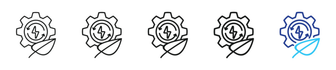 Sustainability icon set outline multistyle icon vector illustrator concept