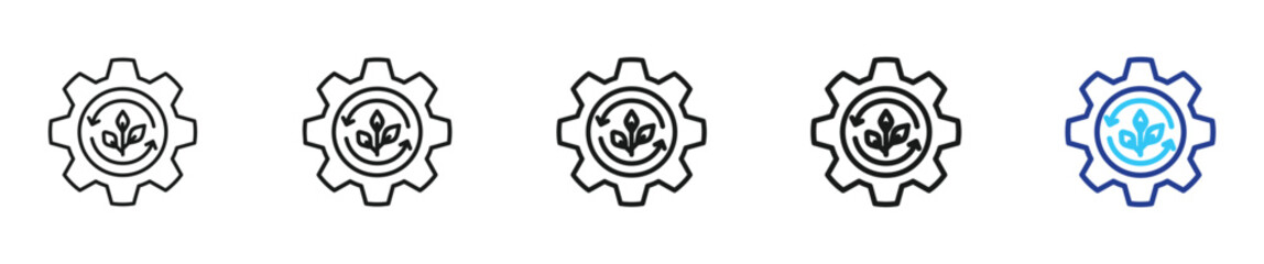 Sustainable Energy icon set outline multistyle icon vector illustrator concept
