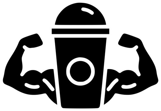 shake illustration protein silhouette drink logo food icon healthy outline diet nutrition powder ingredient sport gym energy supplement fitness shape dieting vector graphic background