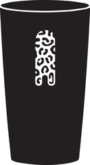Minimalist Leopard Print Tumbler Design Graphic for Coffee Shop Drinkware Illustration