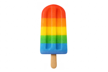 Rainbow popsicle frozen dessert celebrating diversity concept