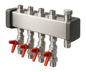 Insulated aluminum manifold for efficient energy distribution in multi-family homes.