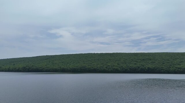 Captivating Drone Flyover Hidden Waters & Rolling Clouds in the Pocono Mountains