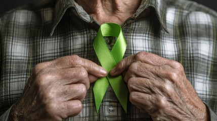 Seniors with a light green ribbon symbolize May s Celiac awareness Lyme disease September lymphoma mental health in October and liver cancer along with World Cancer Day