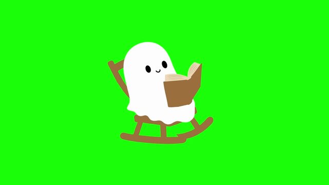 Child Ghost Reading Green Screen