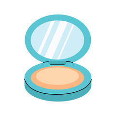 Face powder. Isolated white background. Vector illustration