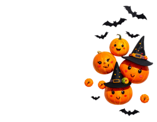 Cute Cartoon Pumpkin Set for Halloween Decor