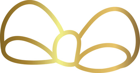 Golden Bow Tie Outline 