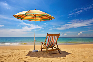 Summer beach furniture outdoors.
