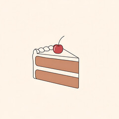 simple cake illustration