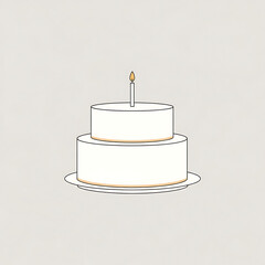simple cake illustration