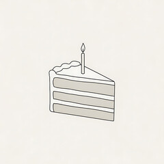 simple cake illustration