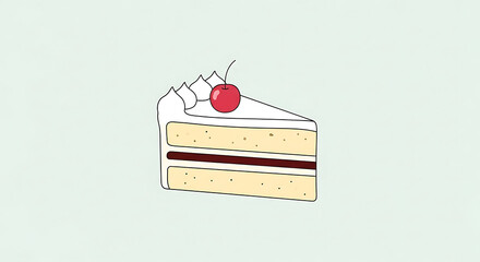 simple cake illustration