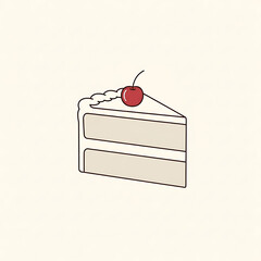 simple cake illustration