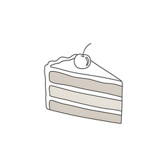 simple cake illustration