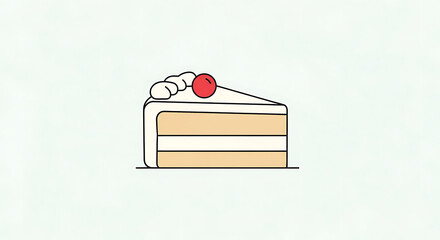 simple cake illustration