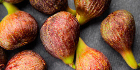 Figs fresh ripe fruit natural product tasty snack fresh delicious gourmet food background on the table rustic top view copy space diet vegan and vegan food