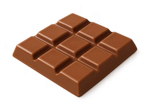 Milk chocolate bar with segments, delicious sweet dessert food, cocoa confectionery treat ingredient