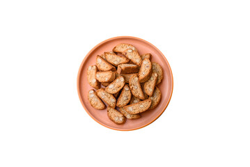 Italian cantuccini cookies with almonds, a sweet biscuit dessert. Cantuccini cookies