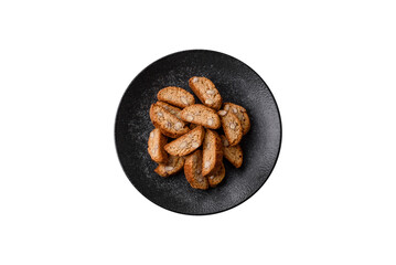Italian cantuccini cookies with almonds, a sweet biscuit dessert. Cantuccini cookies