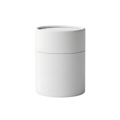 White cylindrical container with lid cylinder packaging