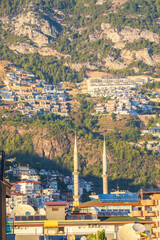 Mountainside houses in Turkey