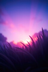 sunset in the mountains