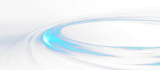 Futuristic neon background with vector line and white annotation. Zone blue circulation with funnel curve, bright flash, energy burst, shiny particles and illuminated glow elements	