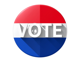 Minimalist Patriotic Voting Button