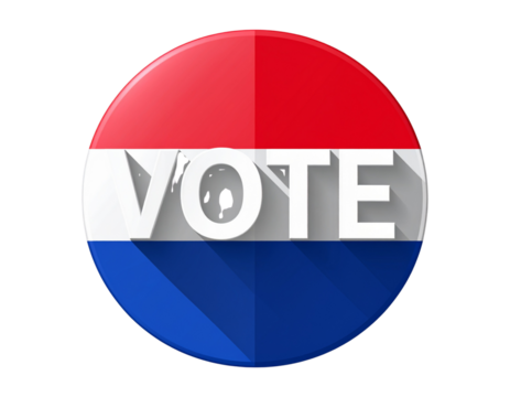 Minimalist Patriotic Voting Button