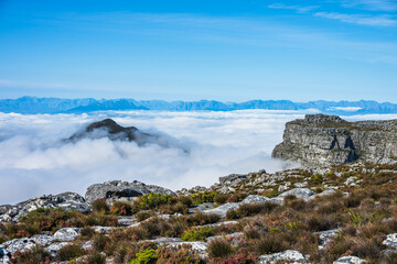 Landscape on the top of Table Mountain, Cape Town, South Africa