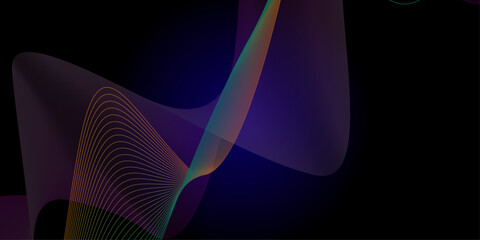 Modern purple blue gradient flowing wave lines. Abstract line art with wave patterns colourful background. Illustration of original background.

